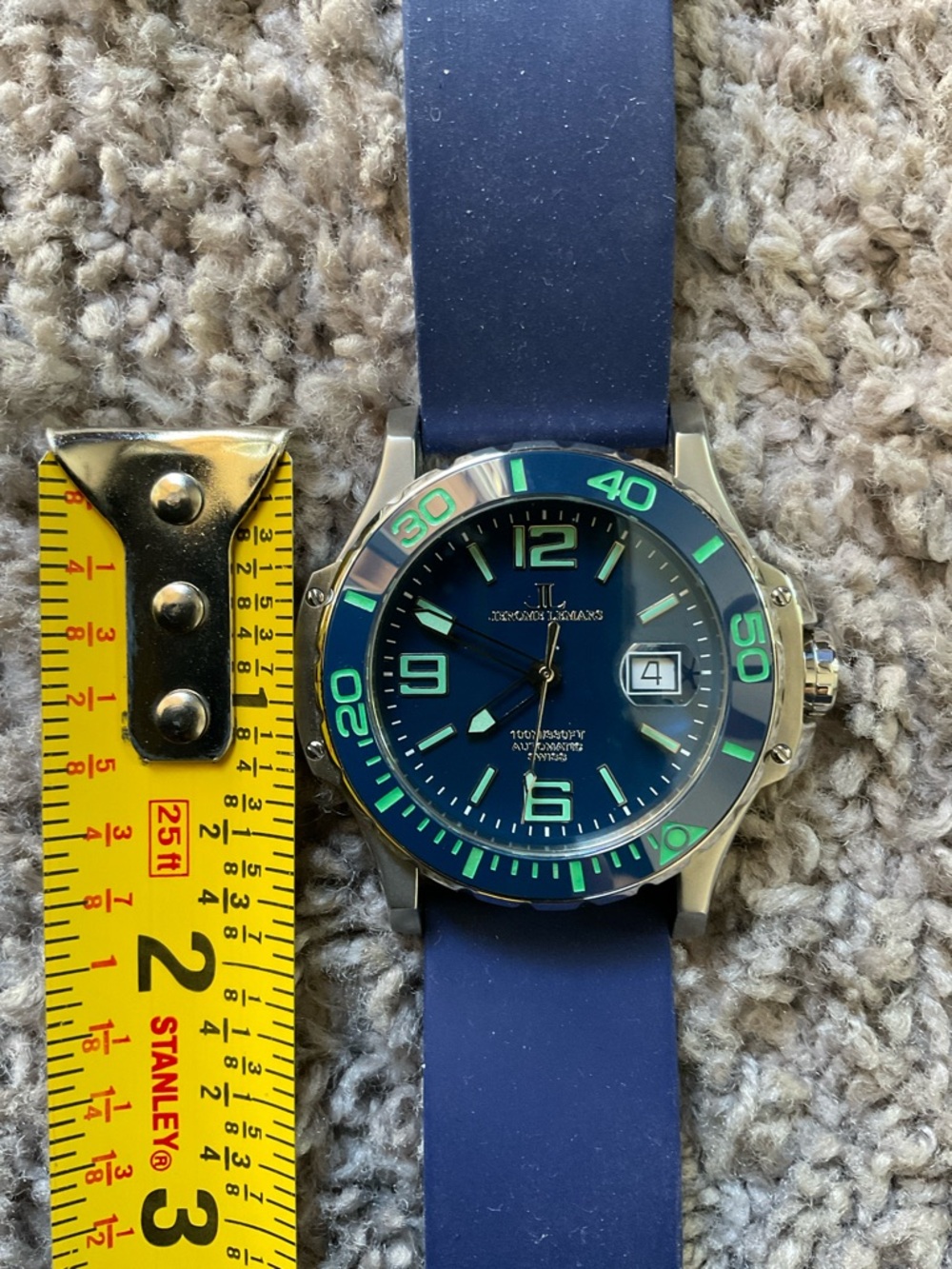 JEROME LEMARS automatic dive style men’s watch, like new, Swiss made - Picture 7 of 7